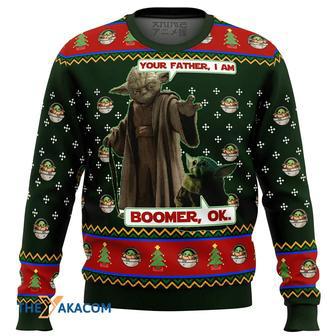 Baby Yoda Boomer Star Wars Custom Gift For Fan Anime Christmas Ugly Sweater | Favorety DE