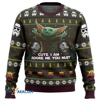 Baby Yoda Cute Mandalorion Star Wars Gift For Fan Anime Christmas Ugly Sweater | Favorety CA