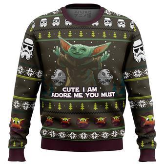 Baby Yoda Cute Mandalorion Star Wars Ugly Christmas Sweater | Favorety