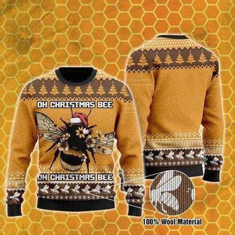 Bee Ugly Christmas Sweater Oh Christmas Bee Brown Sweater | Favorety CA