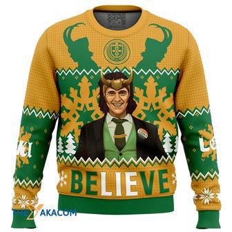 Believe Loki Marvel Gift For Fan Anime Christmas Ugly Sweater | Favorety AU