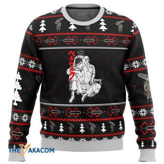 Berserk Guts and Casca Gift For Fan Anime Christmas Ugly Sweater | Favorety UK