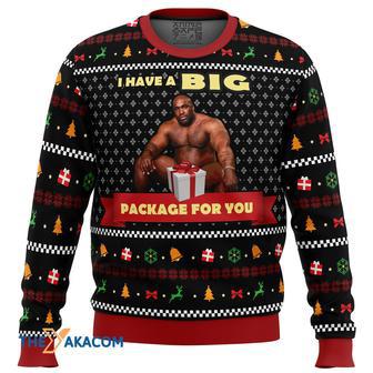 Big Package Barry Wood Meme Custom Gift For Fan Anime Christmas Ugly Sweater | Favorety CA