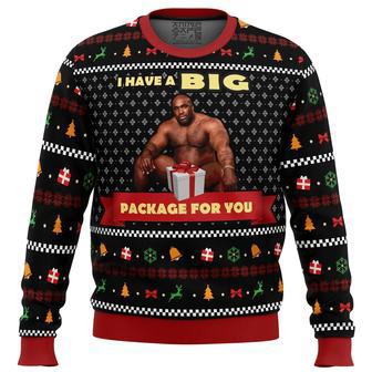 Big Package Barry Wood Meme Ugly Christmas Sweater | Favorety CA