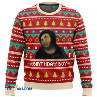 Birthday Boy Potato Jesus Gift For Fan Anime Christmas Ugly Sweater | Favorety CA