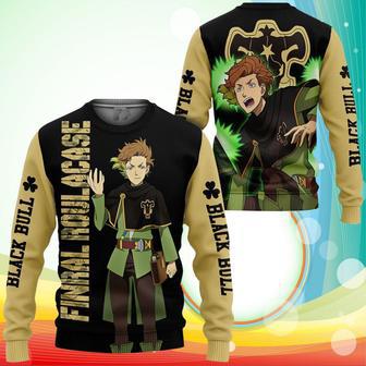 Black Bull Finral Roulacase Sweatshirt Black Clover Anime Printed Sweater | Favorety AU