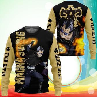 Black Bull Magna Swing Sweatshirt Black Clover Anime Printed Sweater | Favorety CA