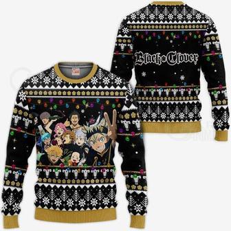 Black Bull Ugly Christmas Black Clover Anime Xmas Knitted Sweater | Favorety AU