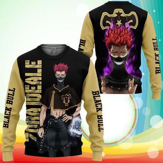 Black Bull Zora Ideale Sweatshirt Black Clover Anime Printed Sweater | Favorety UK