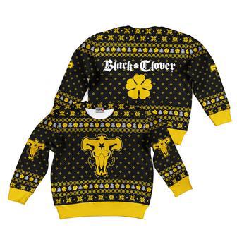 Black Clover Black Bull Custom Anime Kids Ugly Christmas Sweater | Favorety UK