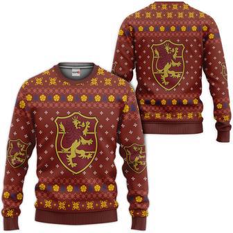 Black Clover Crimson Lion Custom Anime Ugly Christmas Sweater | Favorety