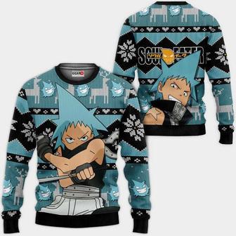 Black Star Anime Soul Eater Xmas Ugly Christmas Knitted Sweater | Favorety UK