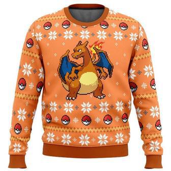 Blaze Charizard Pokemon Anime Ugly Wool Knitted Sweater | Favorety UK