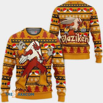 Blaziken Custom Anime Pokemon Gift For Fan Anime Christmas Ugly Sweater | Favorety CA