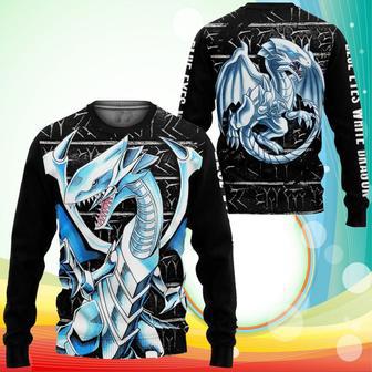 Blue Eyes White Dragon Sweatshirt Yugioh Anime Clothes | Favorety AU