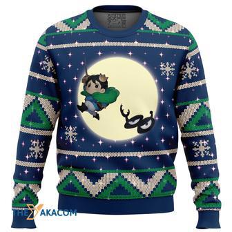 Bojji and Kage Full Moon Ranking of Kings Custom Gift For Fan Anime Christmas Ugly Sweater | Favorety UK