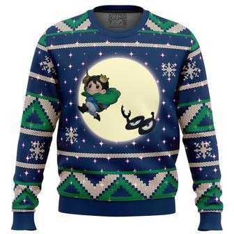 Bojji and Kage Full Moon Ranking of Kings Ugly Christmas Sweater | Favorety AU