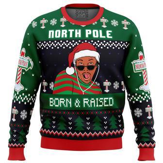 Born and Raised Fresh Prince of Bel-Air Ugly Christmas Sweater | Favorety AU