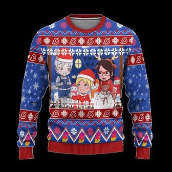 Boruto Anime Ugly Christmas Sweatshirt Custom Blue Xmas Gift | Favorety CA