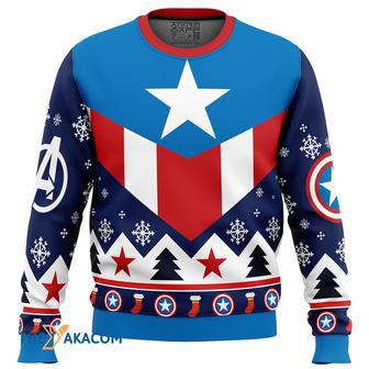 Captain America Gift For Fan Anime Christmas Ugly Sweater | Favorety AU