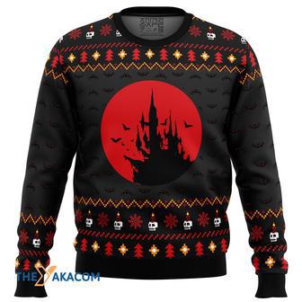 Castlevania Creepy Castle Gift For Fan Anime Christmas Ugly Sweater | Favorety