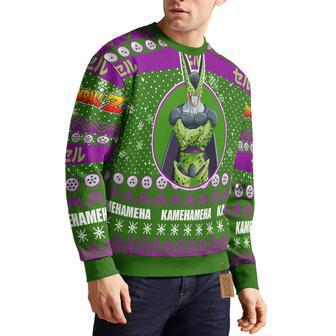 Cell Custom Ugly Sweater Dragon Ball Knitted Sweatshirt Anime Christmas Gift | Favorety