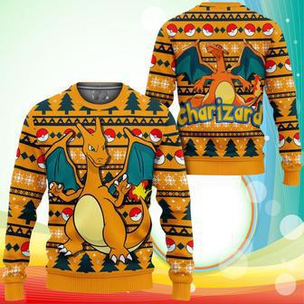 Charizard Ugly Christmas Sweater Anime Pokemon Xmas Gifts | Favorety CA