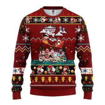 Chibi Dragon Ball Anime Characters Ugly Christmas Sweater | Favorety