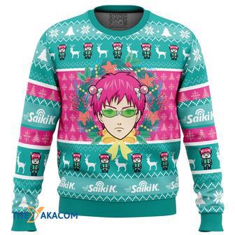 Christmas at School Saiki Kusuo no Psi-nan Gift For Fan Anime Christmas Ugly Sweater | Favorety UK