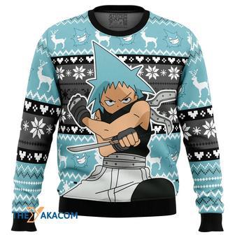 Christmas Black Star Soul Eater Custom Gift For Fan Anime Christmas Ugly Sweater | Favorety AU