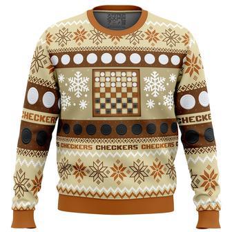 Christmas Checkers Board Games Ugly Christmas Sweater | Favorety AU