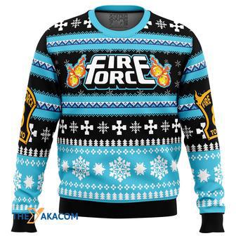 Christmas Flame Fire Force Gift For Fan Anime Christmas Ugly Sweater | Favorety UK