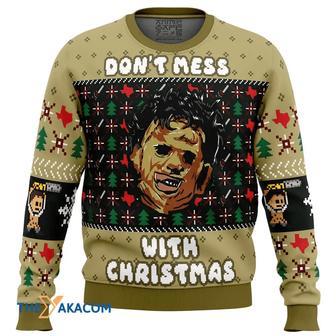 Christmas in Texas Leatherface Custom Gift For Fan Anime Christmas Ugly Sweater | Favorety UK