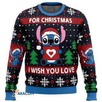 Christmas Love Stitch Custom Gift For Fan Anime Christmas Ugly Sweater | Favorety DE