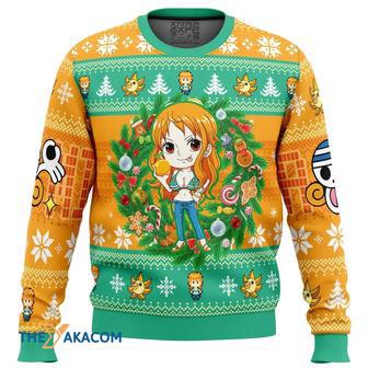 Christmas Nami One Piece Custom Gift For Fan Anime Christmas Ugly Sweater | Favorety AU