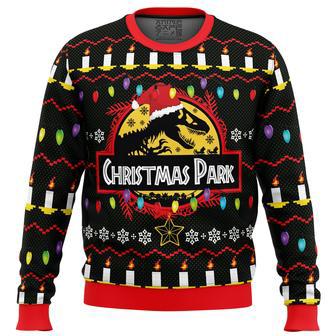 Christmas Park Jurassic Park Ugly Christmas Sweater | Favorety AU