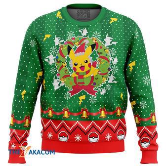 Christmas Pikachu Pokemon Gift For Fan Anime Christmas Ugly Sweater | Favorety DE