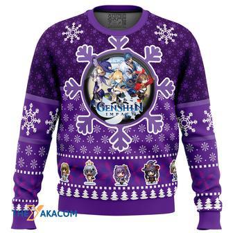 Christmas Quest Genshin Impact Gift For Fan Anime Christmas Ugly Sweater | Favorety DE