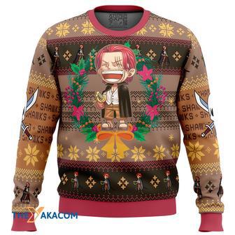 Christmas Shanks One Piece Gift For Fan Anime Christmas Ugly Sweater | Favorety