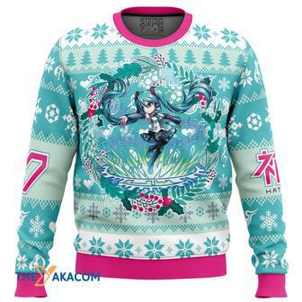 Christmas Symphony Hatsune Miku Gift For Fan Anime Christmas Ugly Sweater | Favorety UK