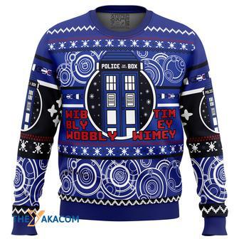 Christmas Through Time And Space Doctor Who Gift For Fan Anime Christmas Ugly Sweater | Favorety DE