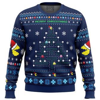 Christmas Tree Pac-Man Christmas Sweater | Favorety