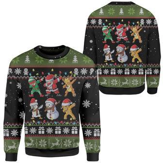 Christmas Ugly Sweater Santa Claus Elf Snowman Dabbing Sweater | Favorety UK