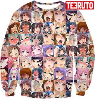 Colored Ahegao Anime Art Sweatshirt | Favorety DE