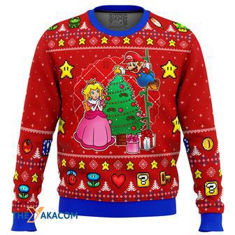 Come and See the Christmas Tree Super Mario Gift For Fan Anime Christmas Ugly Sweater | Favorety