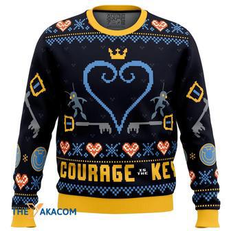 Courage is the Key Kingdom Hearts Gift For Fan Anime Christmas Ugly Sweater | Favorety AU