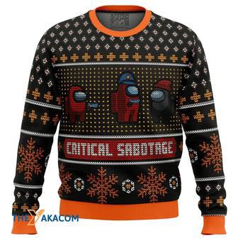 Critical Sabotage Among Us Custom Gift For Fan Anime Christmas Ugly Sweater | Favorety