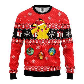 Cute Santa Pikachu Pokemon Merry Xmas Ugly Christmas Sweater | Favorety CA