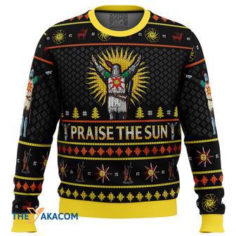 Dark Souls Praise the Sun Custom Gift For Fan Anime Christmas Ugly Sweater | Favorety