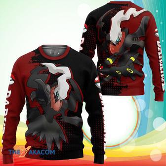 Darkrai Pokemon Manga Anime Red-Black Ugly Sweater | Favorety